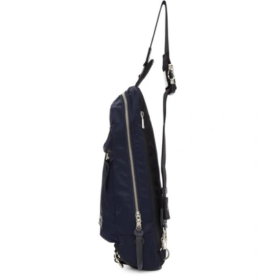 Shop Master-piece Co Navy Lightning One-shoulder Backpack
