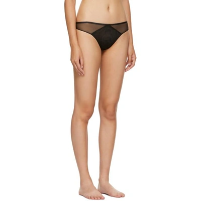 Shop Aubade Black Tulle Thong