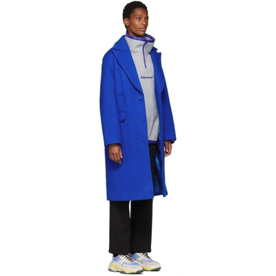 Shop Ader Error Ssense Exclusive Blue Basic Single Coat