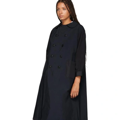Shop Tricot Comme Des Garcons Navy Trench Coat In 2 Navy