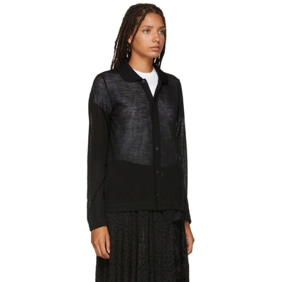 Shop Tricot Comme Des Garcons Black Collar Cardigan In 1 Black