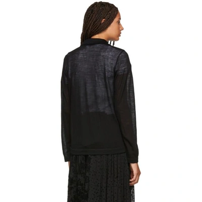 Shop Tricot Comme Des Garcons Black Collar Cardigan In 1 Black