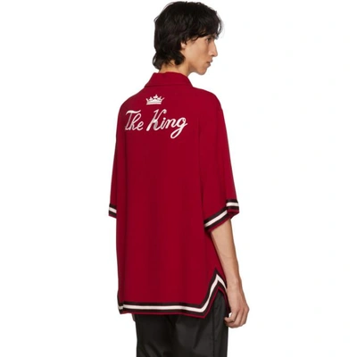 Shop Dolce & Gabbana Red 'royal Love' Jersey Shirt In R2254 Red