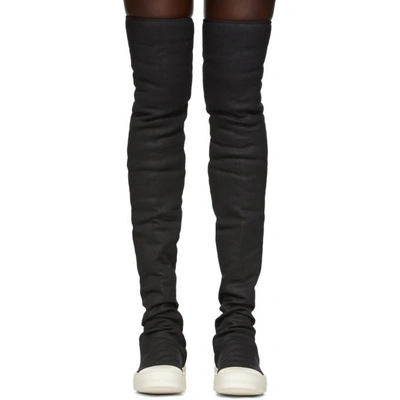 Shop Rick Owens Drkshdw Black Stocking Sneakers