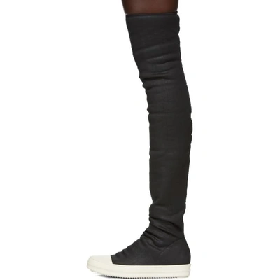 Shop Rick Owens Drkshdw Black Stocking Sneakers