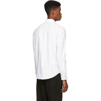 Shop Kenzo White Logo Casual Shirt In 01 White
