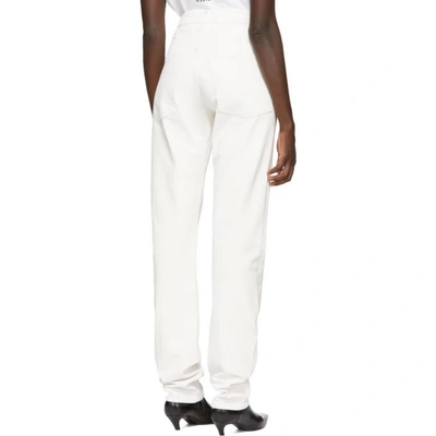 Shop Helmut Lang White Masc Hi Straight Jeans