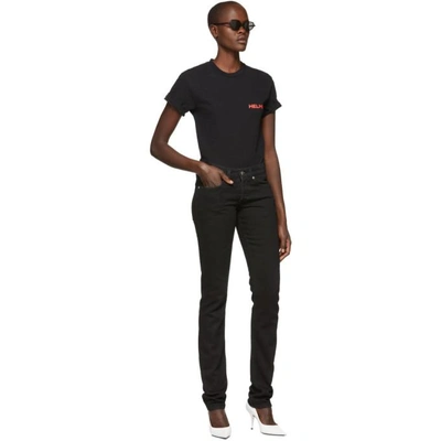 Shop Helmut Lang Black Masc Lo Drainpipe Jeans