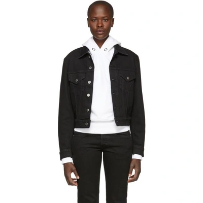 Shop Helmut Lang Black Denim Masc Trucker Jacket