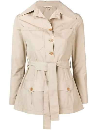 Shop Ossie Clark Vintage 1968 Safari Jacket - Neutrals