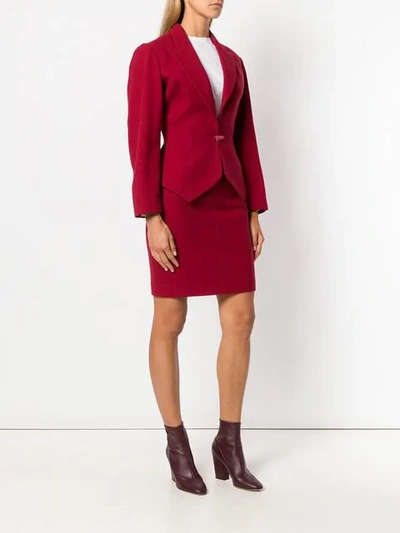 Shop Alaïa 1992 Skirt Suit - Red