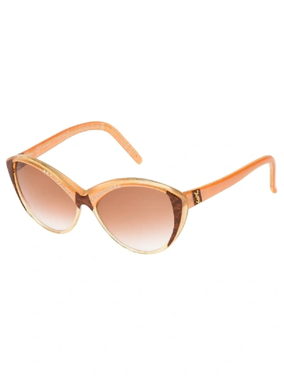Pre-owned Saint Laurent Cat Eye Sunglasses In Brown