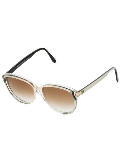 Pre-owned Balenciaga 1980s Monochrome Sunglasses In Grey