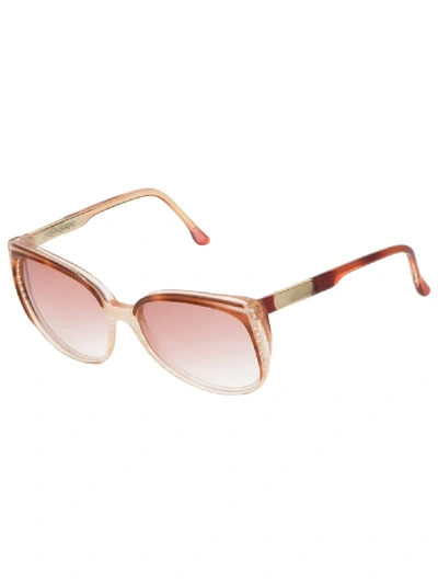 Pre-owned Saint Laurent Gem Detail Sunglasses In White