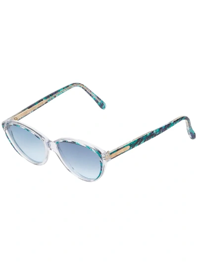 Pre-owned Saint Laurent Cat Eye Sunglasses In Blue