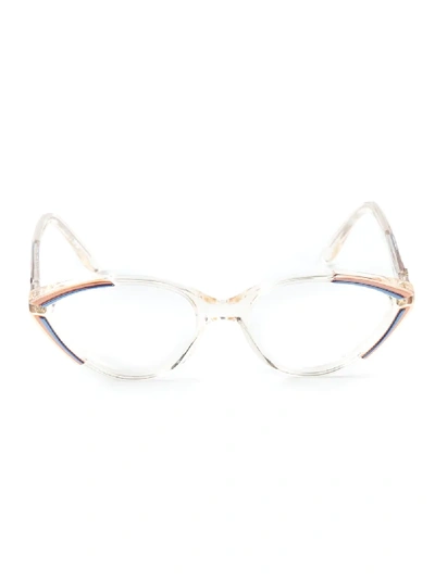 Pre-owned Saint Laurent Cat Eye Glasses In Blue