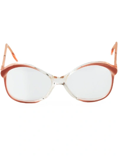 Pre-owned Saint Laurent Round Glasses In Pink