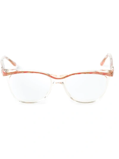 Pre-owned Saint Laurent Printed Frames In Red