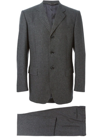 Shop Dolce & Gabbana Vintage Pinstripe Suit - Grey