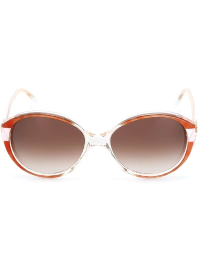 Pre-owned Balenciaga 1970s Oversized Frame Sunglasses In White
