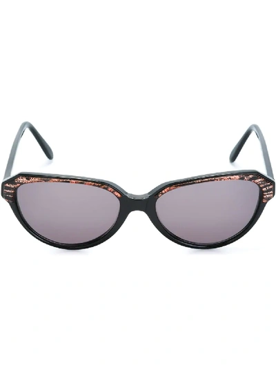 Shop Saint Laurent Cat Eye Sunglasses In Black