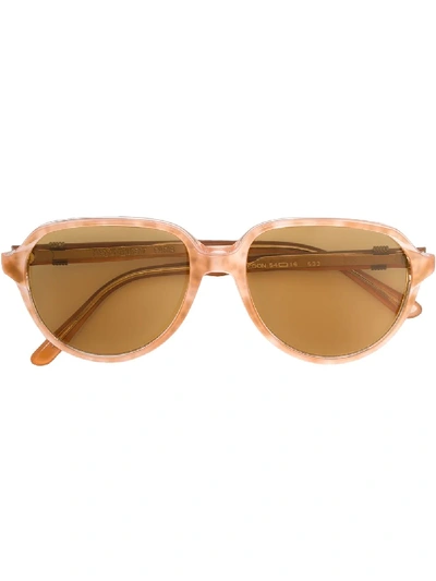 Pre-owned Saint Laurent 1970s Oversized-frame Sunglasses In Neutrals