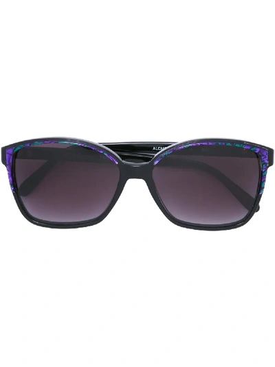 Pre-owned Saint Laurent Marbled Effect Sunglasses In Pink