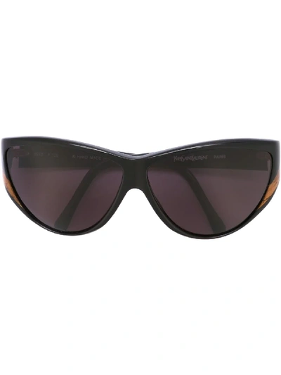 Pre-owned Saint Laurent Cat Eye Frame Sunglasses In Black