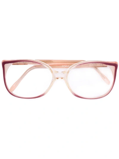 Pre-owned Saint Laurent Oval Frame Glasses In Neutrals