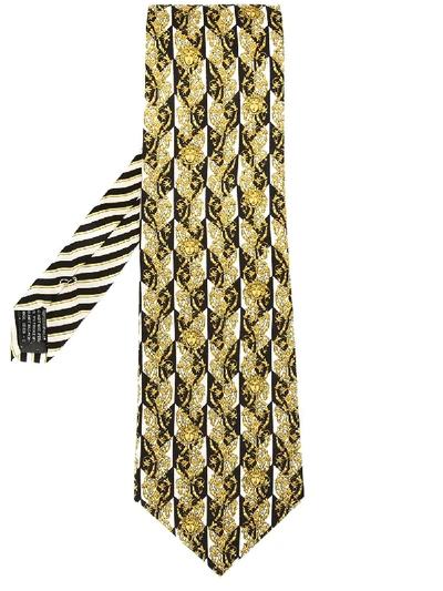Shop Versace Vintage Patterned Tie - Multicolour