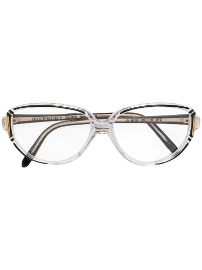 Shop Givenchy 1990s Transparent Design Glasses In Multicolour