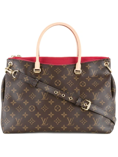 Shop Pre-owned Louis Vuitton Pallas Monogram Two-way Bag In Brown