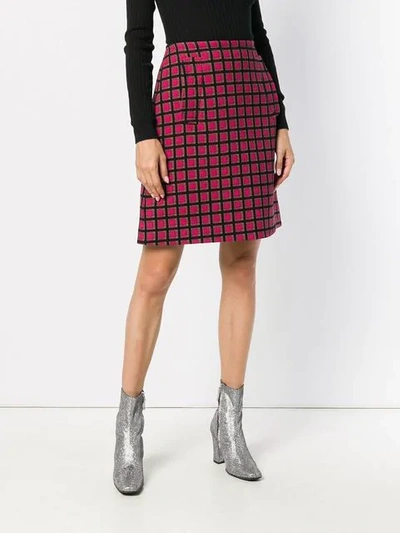 Pre-owned Prada Geometric Mini Skirt In Pink