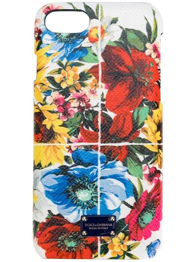 Shop Dolce & Gabbana Iphone 7 Floral Print Phone Case - Farfetch In Multicolour