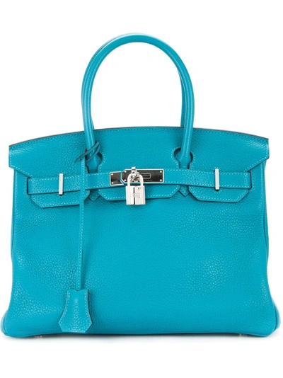 Shop Hermes Hermès  Birkin 30 Bag - Blue