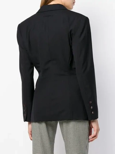 Pre-owned Jean Paul Gaultier Vintage Scoop Neck Double-breasted Jacket In Black
