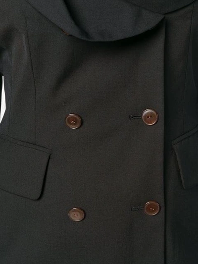 Pre-owned Jean Paul Gaultier Vintage Scoop Neck Double-breasted Jacket In Black