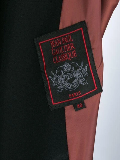 Pre-owned Jean Paul Gaultier Vintage Wrap Midi Coat In Black