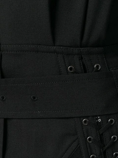 Pre-owned Jean Paul Gaultier Vintage Lace-up Detailing Belted Jacket In Black