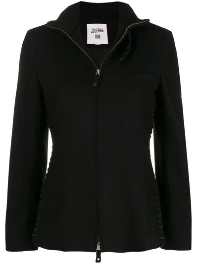 Pre-owned Jean Paul Gaultier Vintage Lace-up Detailing Jacket In Black