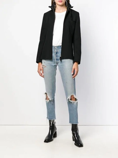 Pre-owned Jean Paul Gaultier Vintage Lace-up Detailing Jacket In Black