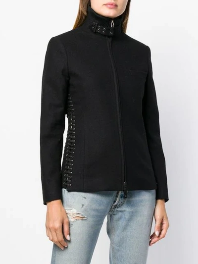 Pre-owned Jean Paul Gaultier Vintage Lace-up Detailing Jacket In Black