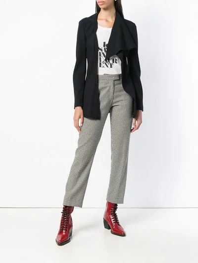 Pre-owned Jean Paul Gaultier Vintage Diagonal Zip Jacket In Black