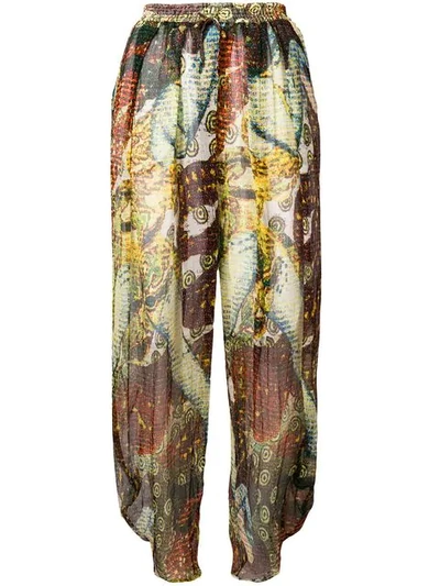 Pre-owned Jean Paul Gaultier Vintage Tapered Sheer Trousers In Yellow