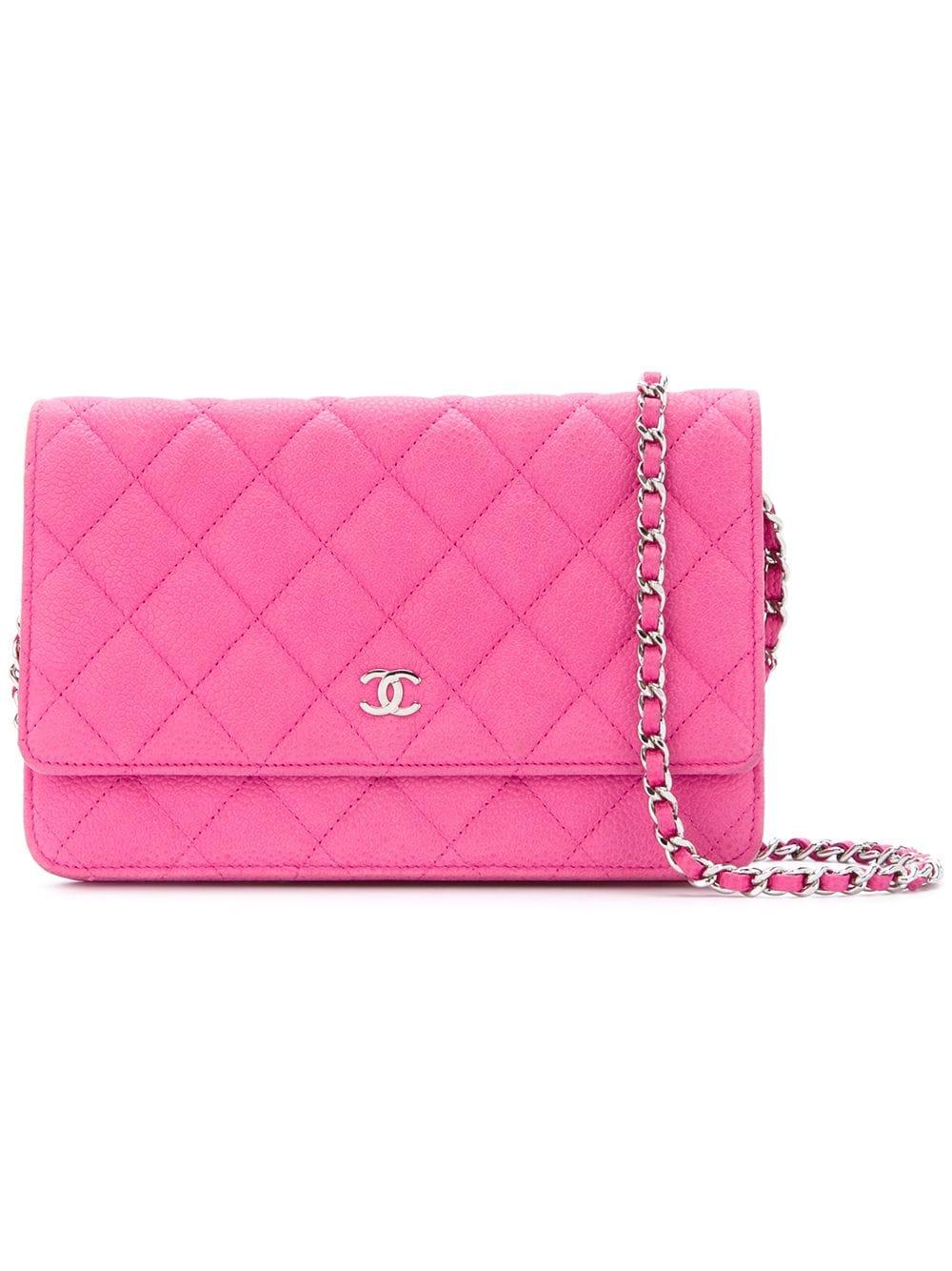 Chanel Quilted Cc Crossbody Bag Pink Modesens