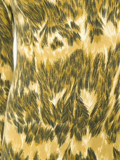 Pre-owned Jean Paul Gaultier Vintage V-neck Animal Print Dress In Green