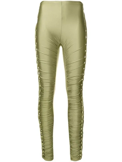 Pre-owned Jean Paul Gaultier Vintage Braided Lateral Trousers In Green