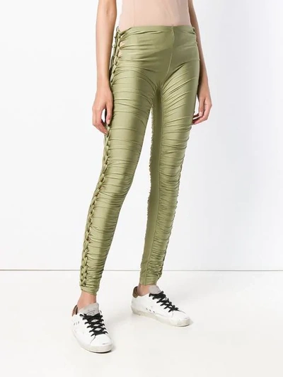Pre-owned Jean Paul Gaultier Vintage Braided Lateral Trousers In Green