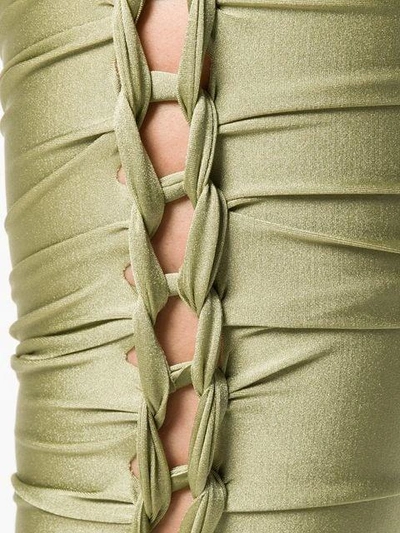 Pre-owned Jean Paul Gaultier Vintage Braided Lateral Trousers In Green