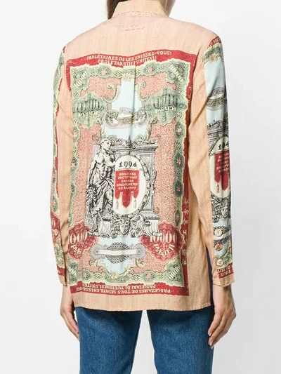 Pre-owned Jean Paul Gaultier Vintage Printed Long Sleeve Shirt In Brown